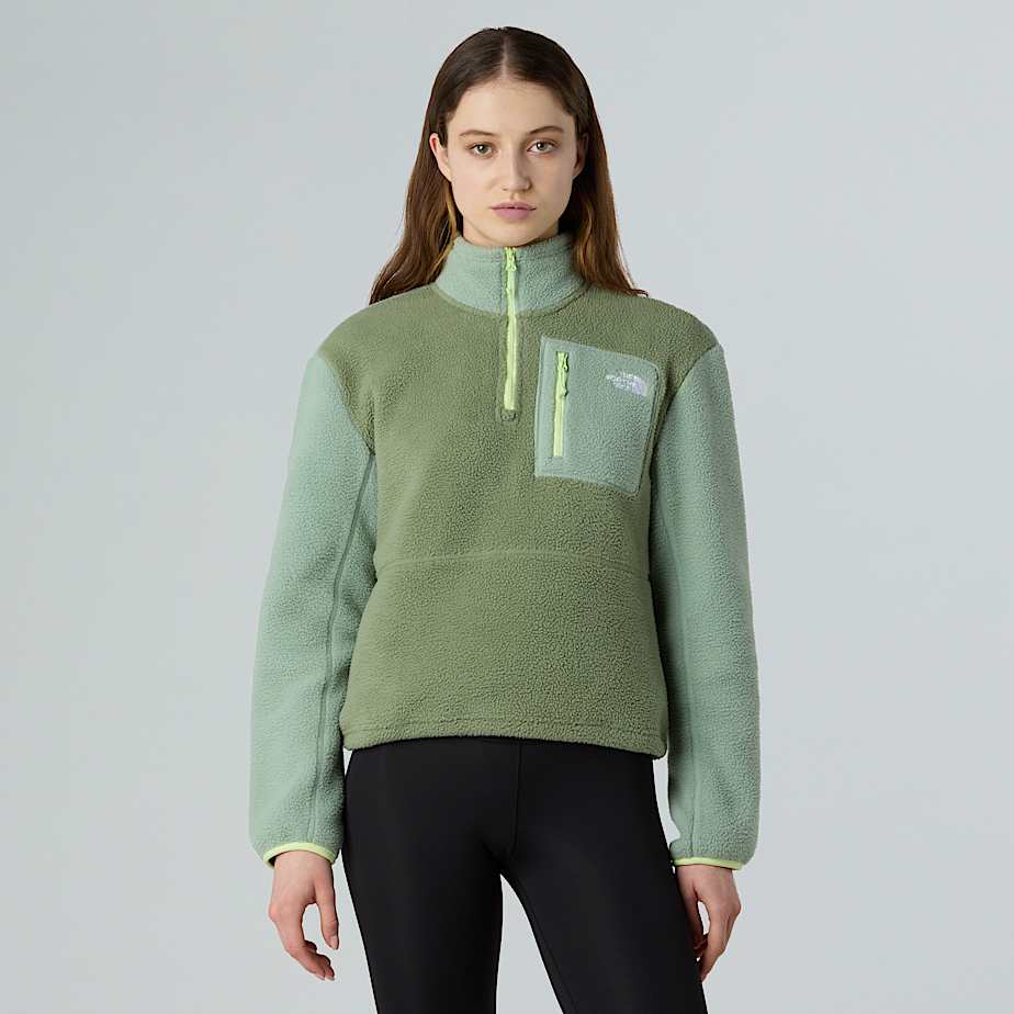 Yumiori Fleecejacke mit 1/4-langem RV für Damen - 1