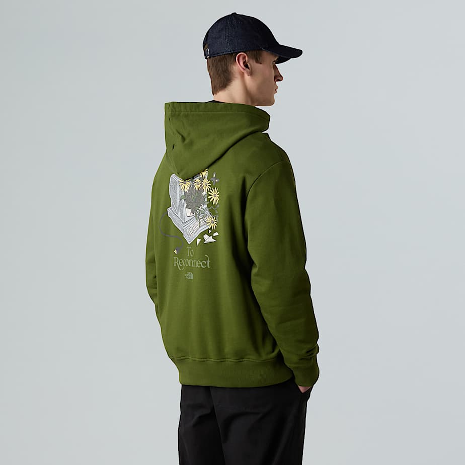 Connect relaxt geschnittener Kapuzenpullli mit Grafik in Unisex - 3