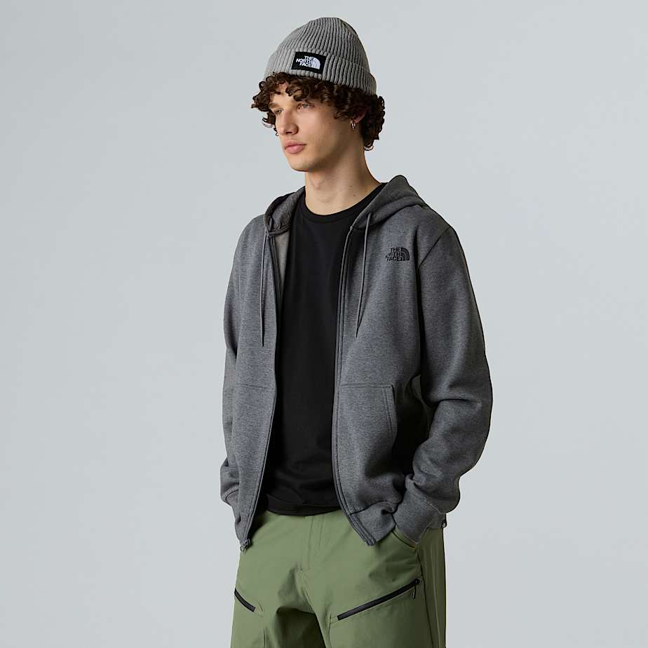 Men's Simple Dome Full-Zip Hoodie - 4