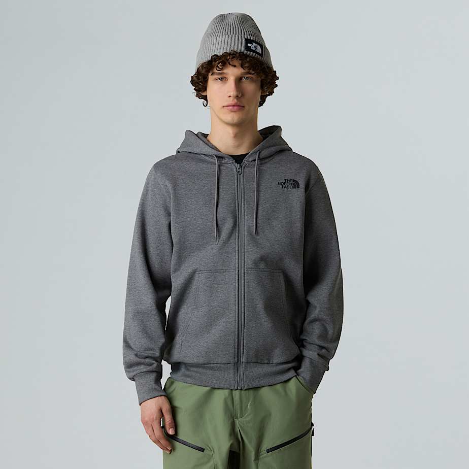 Men's Simple Dome Full-Zip Hoodie - 1