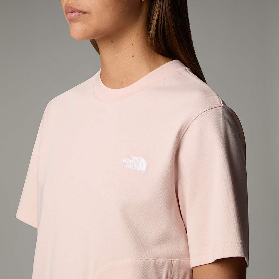 T-shirt van materiaalmix voor dames - 6