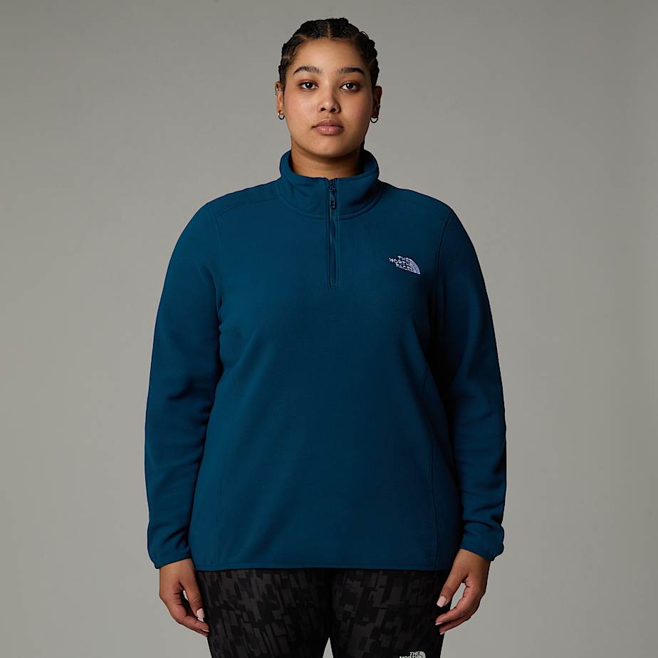Women s Plus Size 100 Glacier 1 4 Zip Fleece The North Face UK