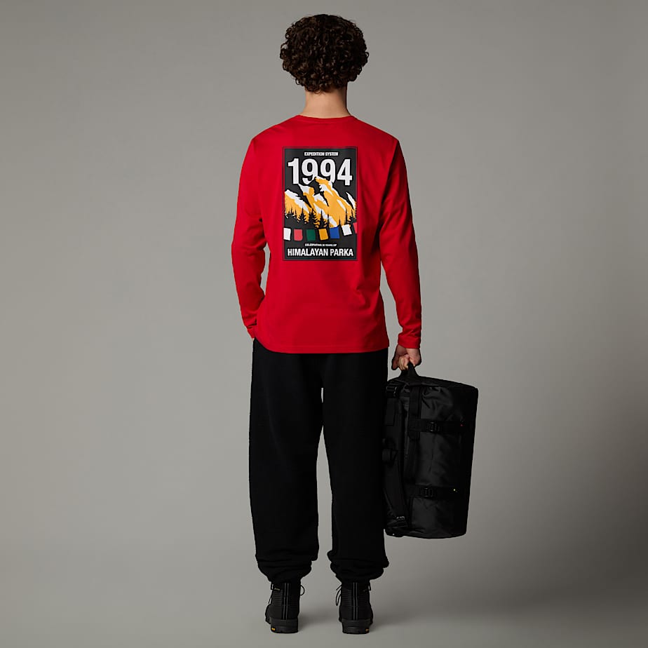 North face long sleeve red box tee outlet