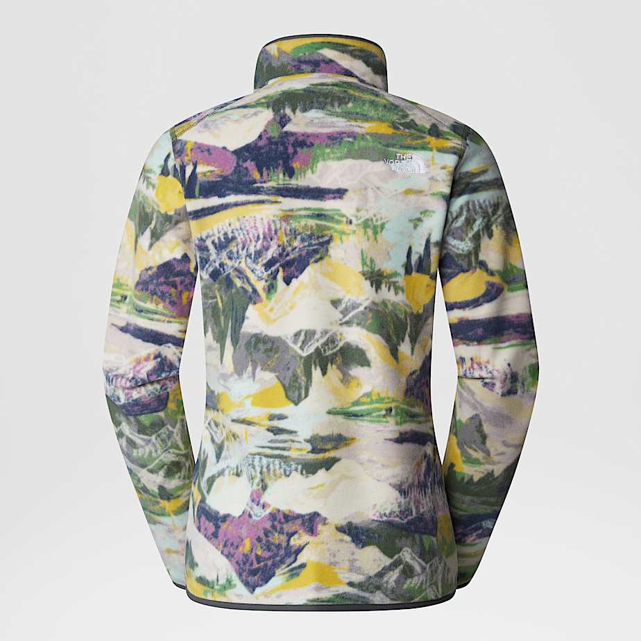 100 Glacier fleece met print en kwartrits voor dames The North Face NL