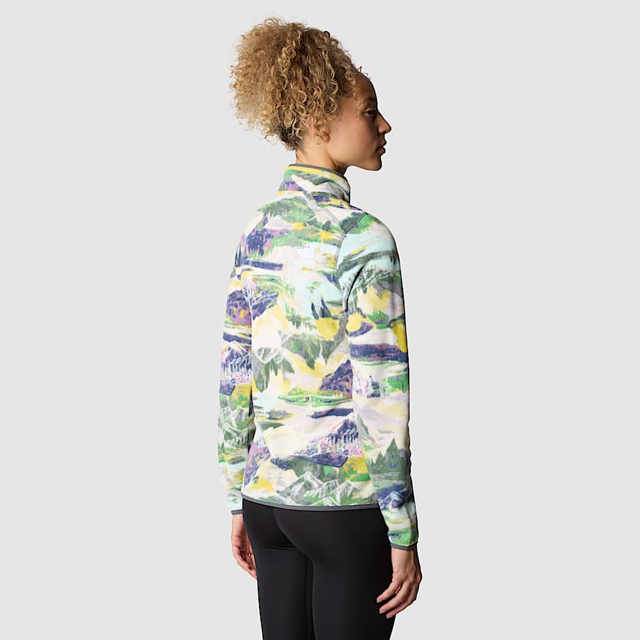 Women s 100 Glacier Printed 1 4 Zip Fleece The North Face IE