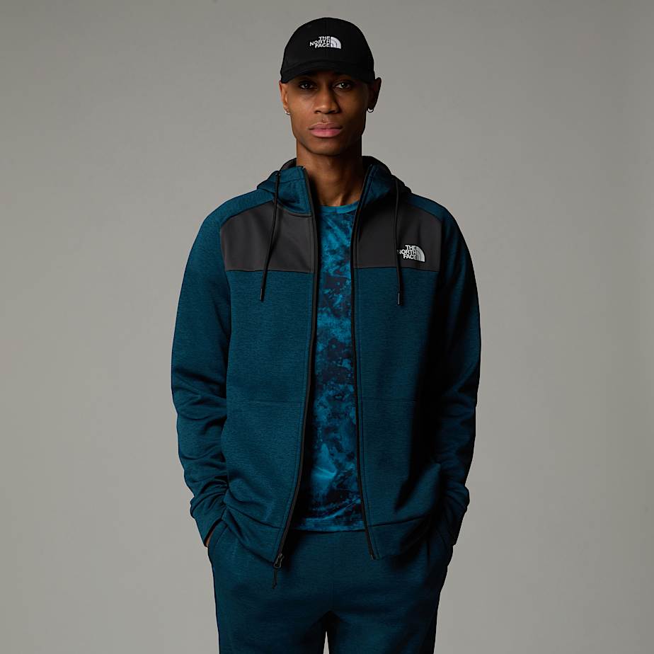 Felpa in pile Reaxion con cerniera integrale e cappuccio da uomo The North Face IT