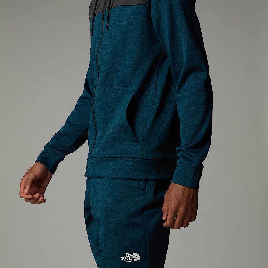 Felpa in pile Reaxion con cerniera integrale e cappuccio da uomo The North Face IT