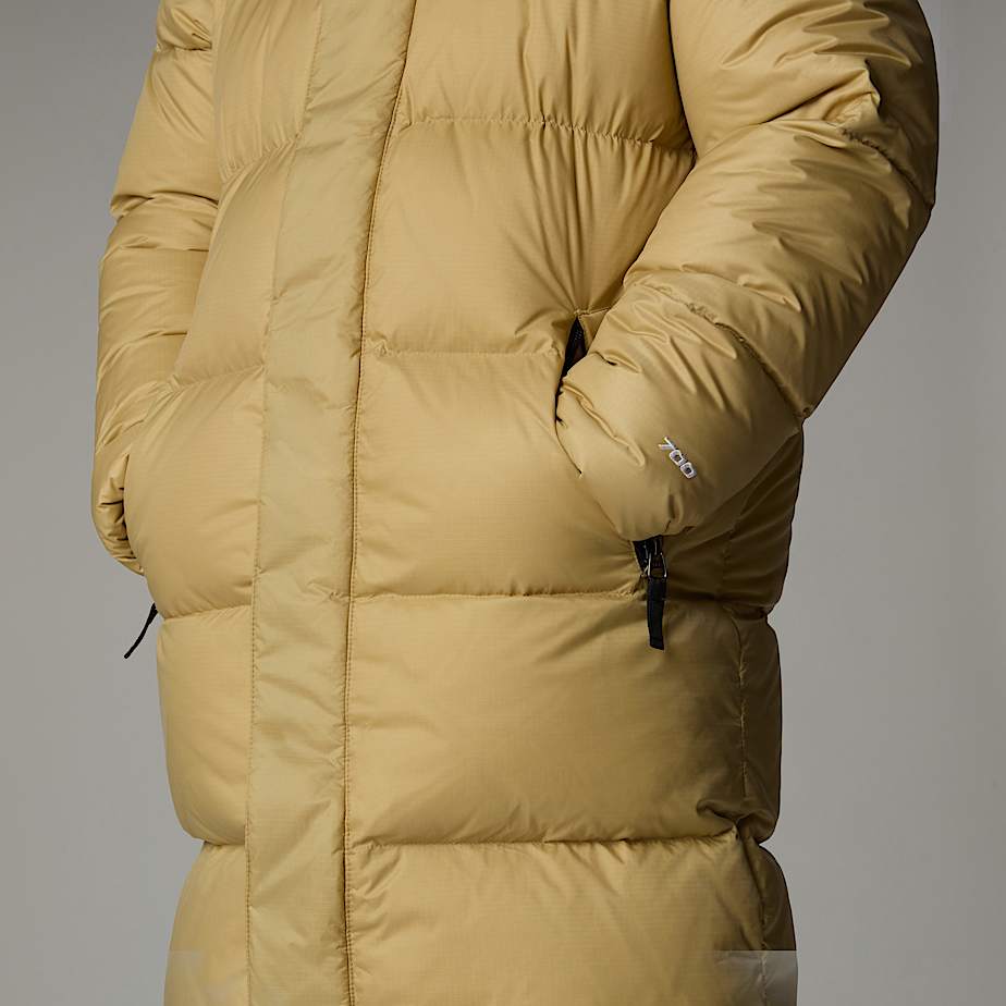 Nuptse long water repellent down coat the north face store
