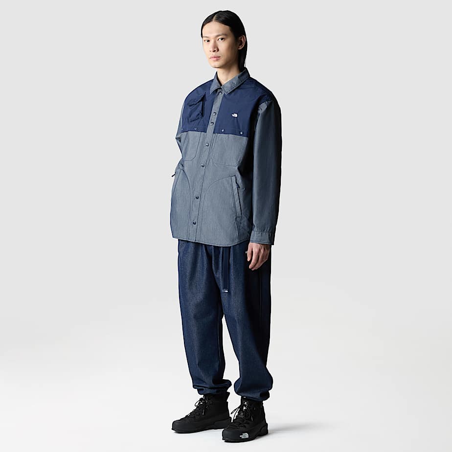 Colorblock denim jacket mens sales