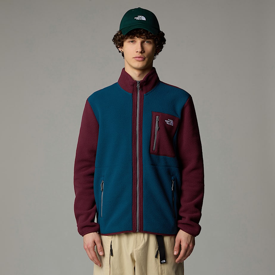 Red north face fleece best sale