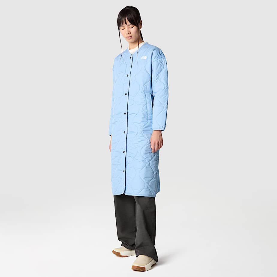 Quilted long jacket new arrivals