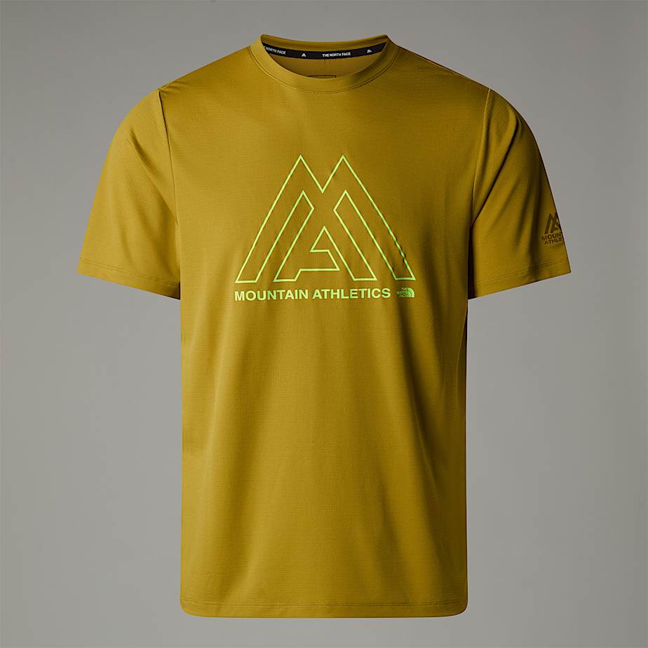 Mens yellow north face t shirt on sale