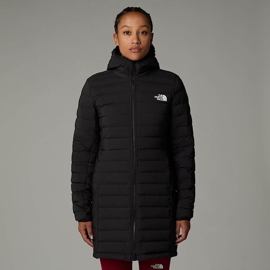 North face women's stretch down parka black deals