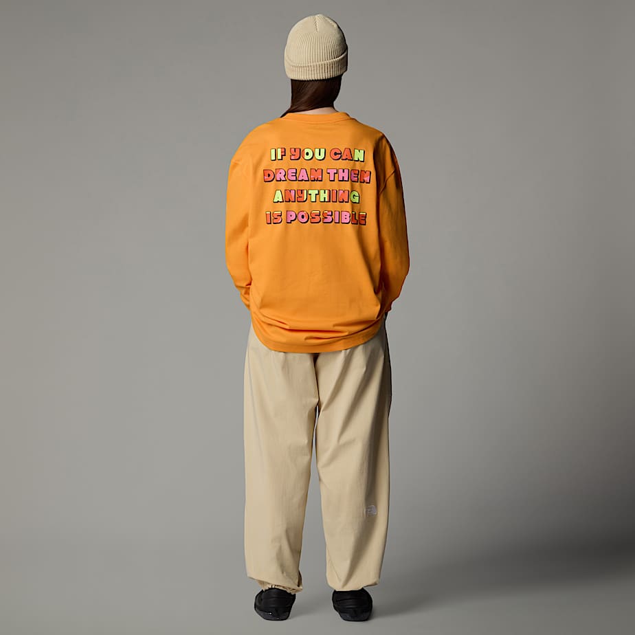 Yellow north face long sleeve sale