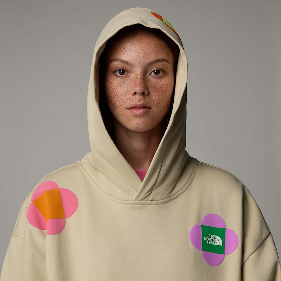 Pink the north face hoodie best sale