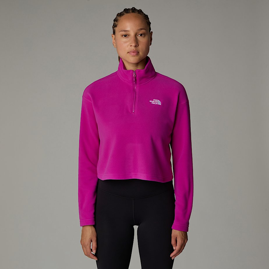 Women s 100 Glacier Cropped 1 4 Zip Fleece The North Face IE