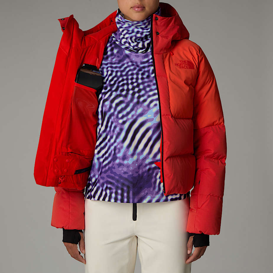 North face red down jacket women's discount