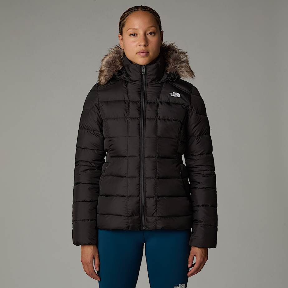 The north face fur hood top
