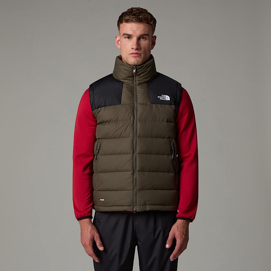 Red north face gilet discount