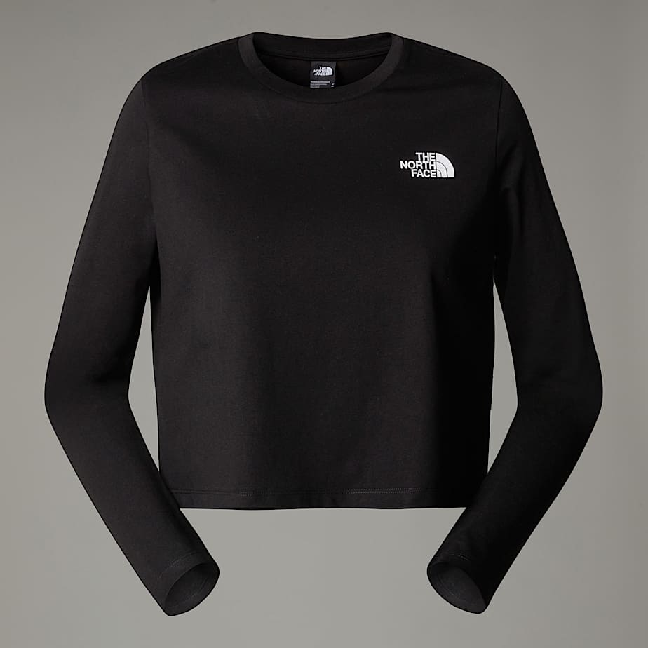 Women s Cropped Long Sleeve Simple Dome T Shirt The North Face UK